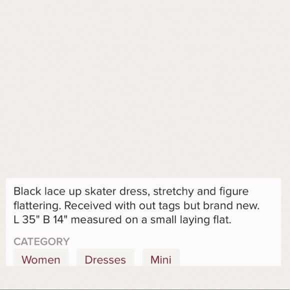 Not for sale NWOT LACE UP SKATER DRESS - Picture 4 of 4